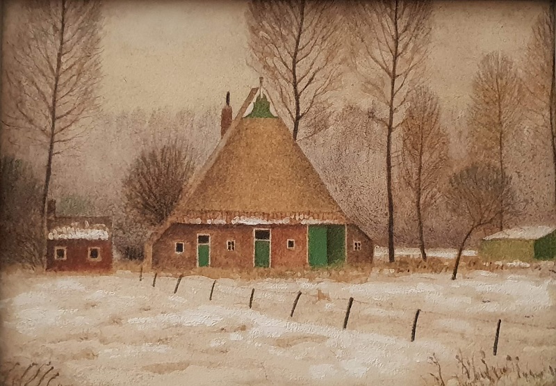 nummer onbekend - Boerderij in de sneeuw - Hilmar Schäfer - zhl